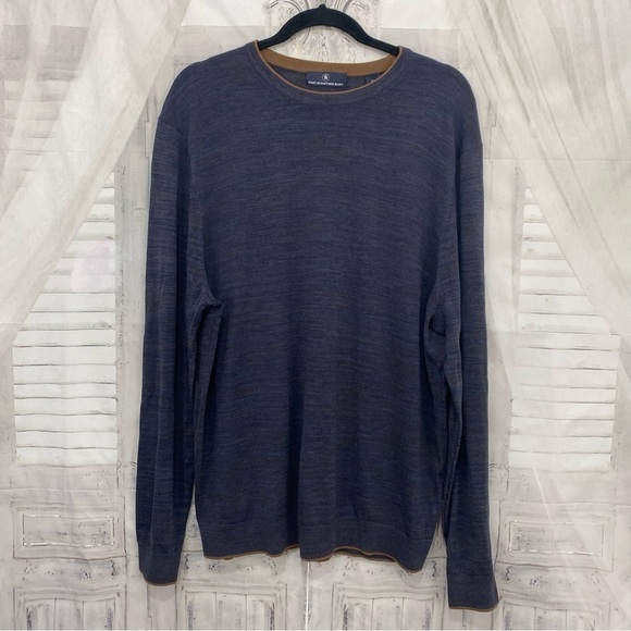 Hart Schaffner Marx Size XL Blue Wool Crew Neck Pullover Sweater Long Sleeve NEW - Picture 1 of 10